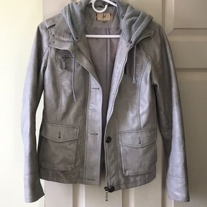 Lost Vegan Leather Jacket with hood
